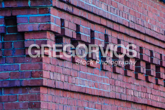 brick work on corner of building